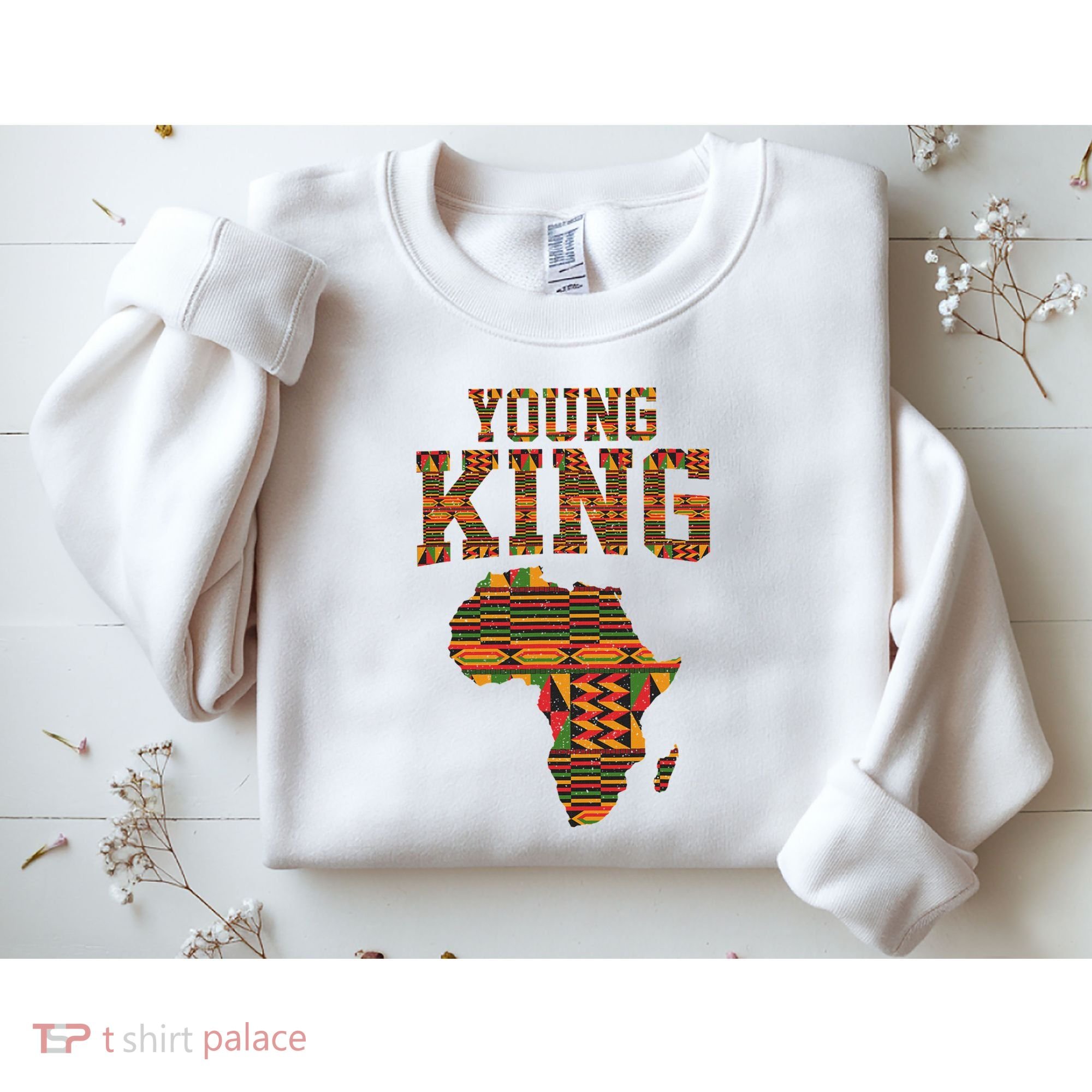 African King Art Kente Cloth African Print Sweatshirt