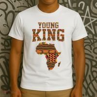 African King Art Kente Cloth African Print T-Shirt thumb 3