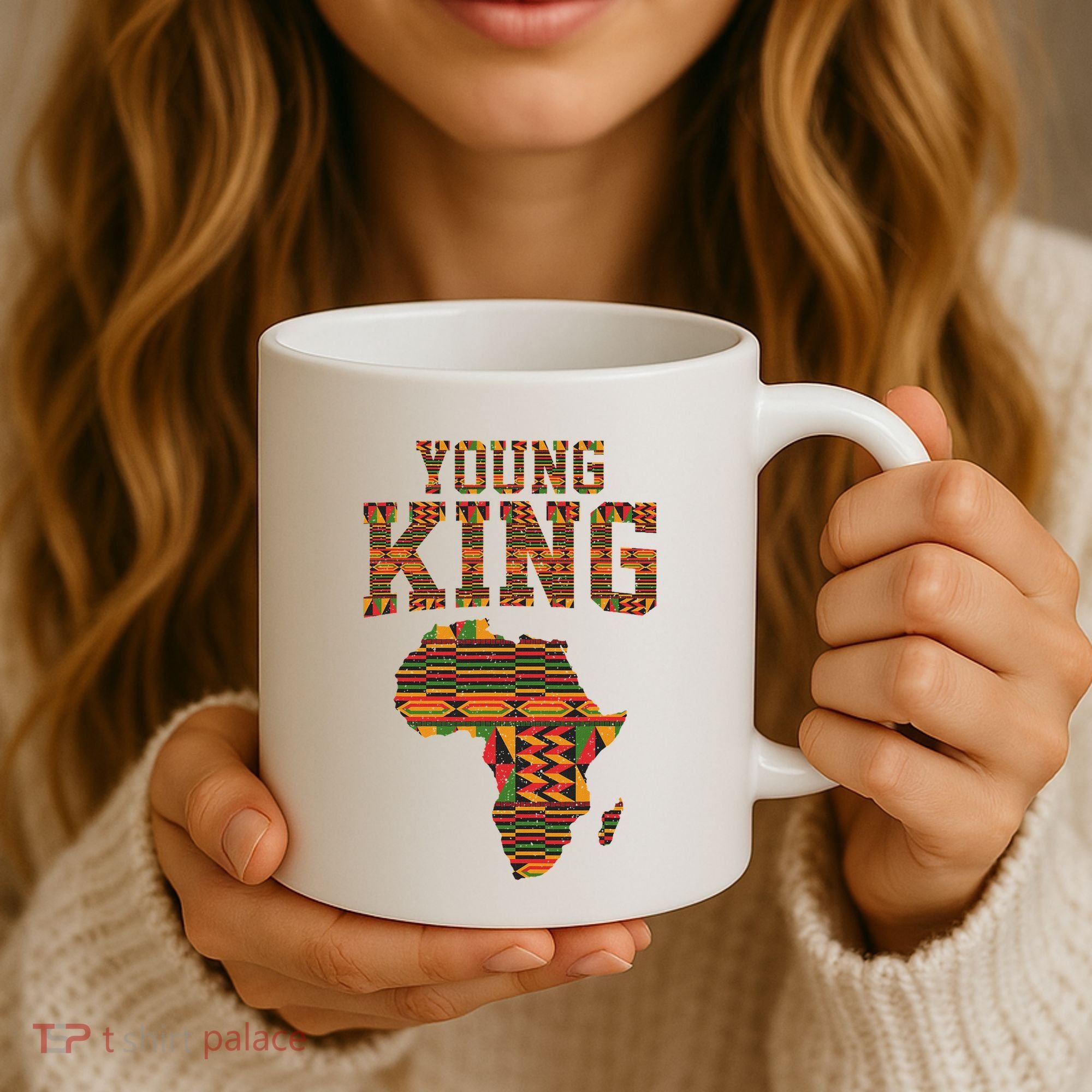 African King Art Kente Cloth African Print Coffee Mug