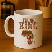 African King Art Kente Cloth African Print Coffee Mug thumb 4