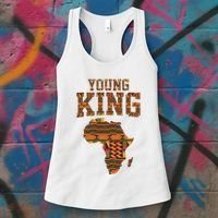 African King Art Kente Cloth African Print Women's Tank Top thumb 3