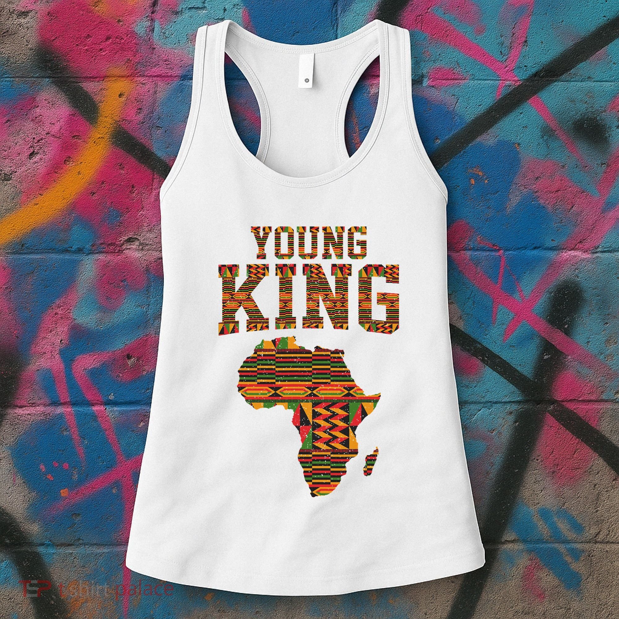 African King Art Kente Cloth African Print Women's Tank Top