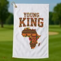 African King Art Kente Cloth African Print Golf Towel thumb 1