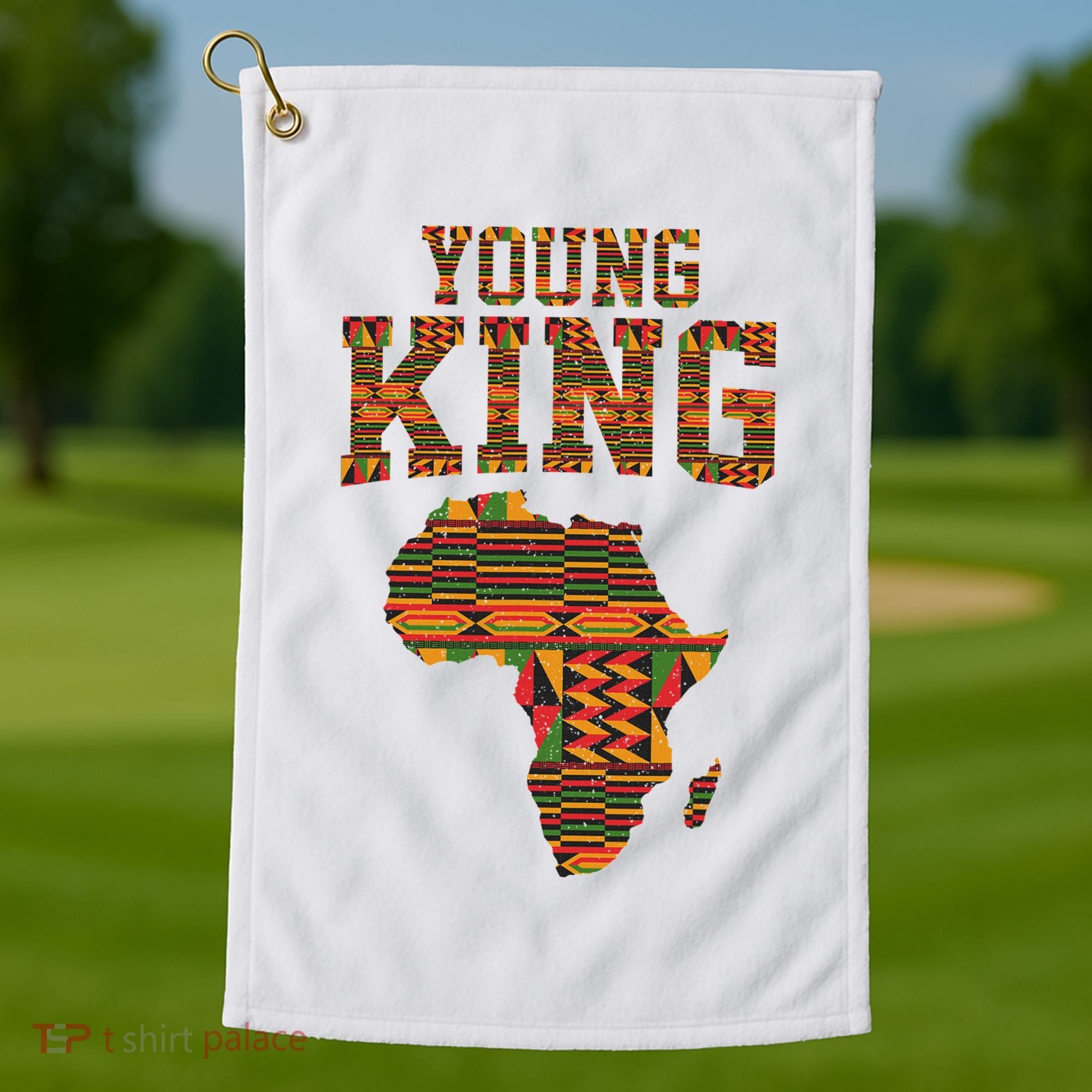 African King Art Kente Cloth African Print Golf Towel