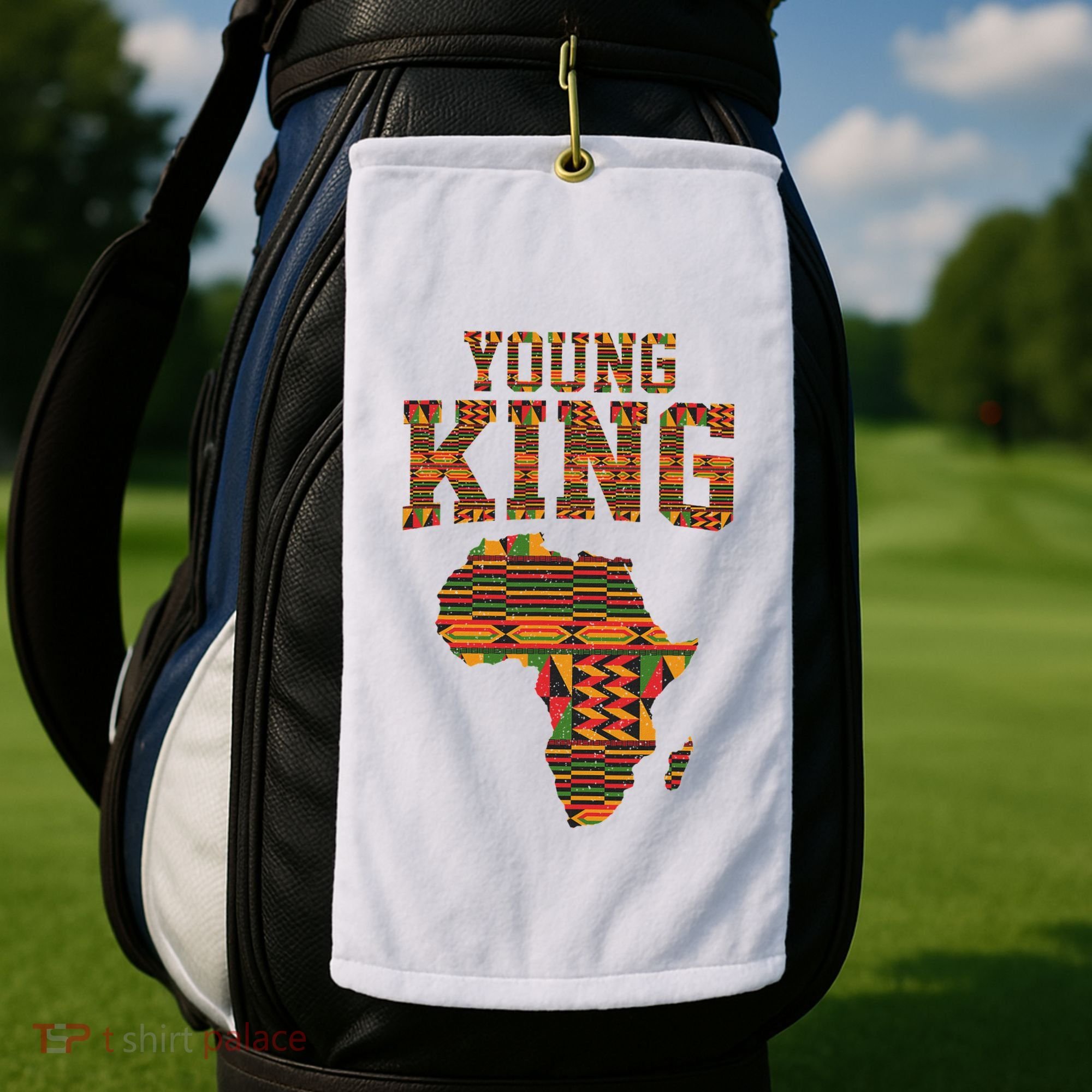 African King Art Kente Cloth African Print Golf Towel
