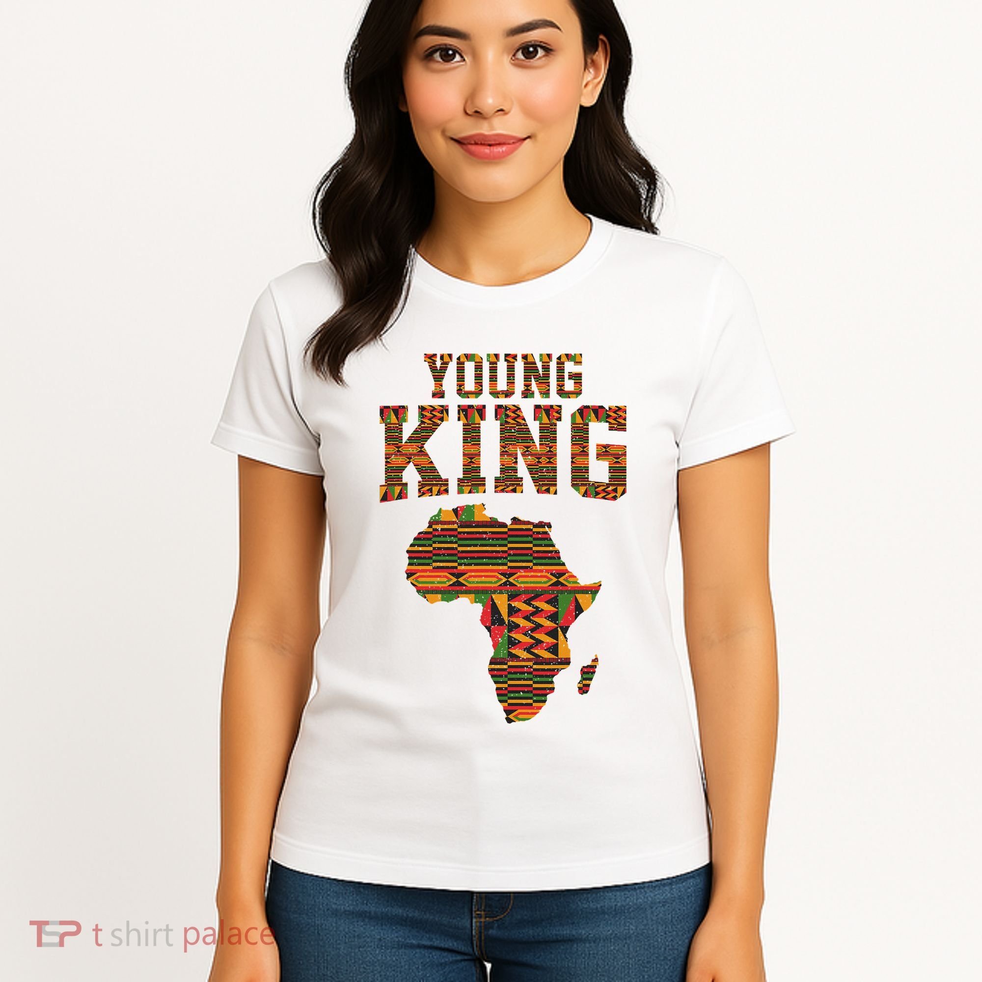 African King Art Kente Cloth African Print Women's T-Shirt