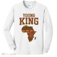 African King Art Kente Cloth African Print Kids Long Sleeve Shirt thumb 0