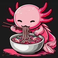 Anime Kawaii Axolotl Eating Ramen Noodles Gift Women's Tank Top thumb 5