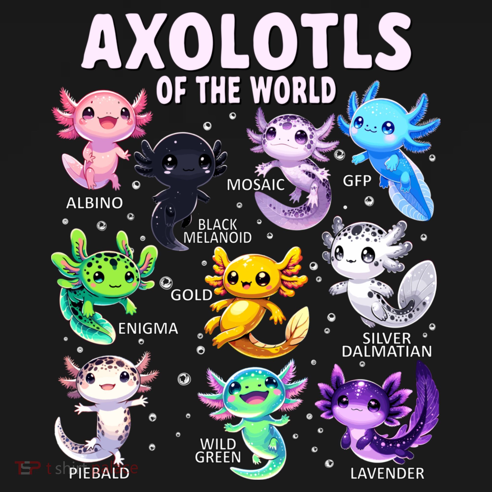 Axolotl Kawaii Axolotls Of The World Axolotl Animals Women's Hoodie