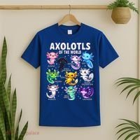Axolotl Kawaii Axolotls Of The World Axolotl Animals T-Shirt thumb 2
