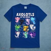 Axolotl Kawaii Axolotls Of The World Axolotl Animals T-Shirt thumb 5