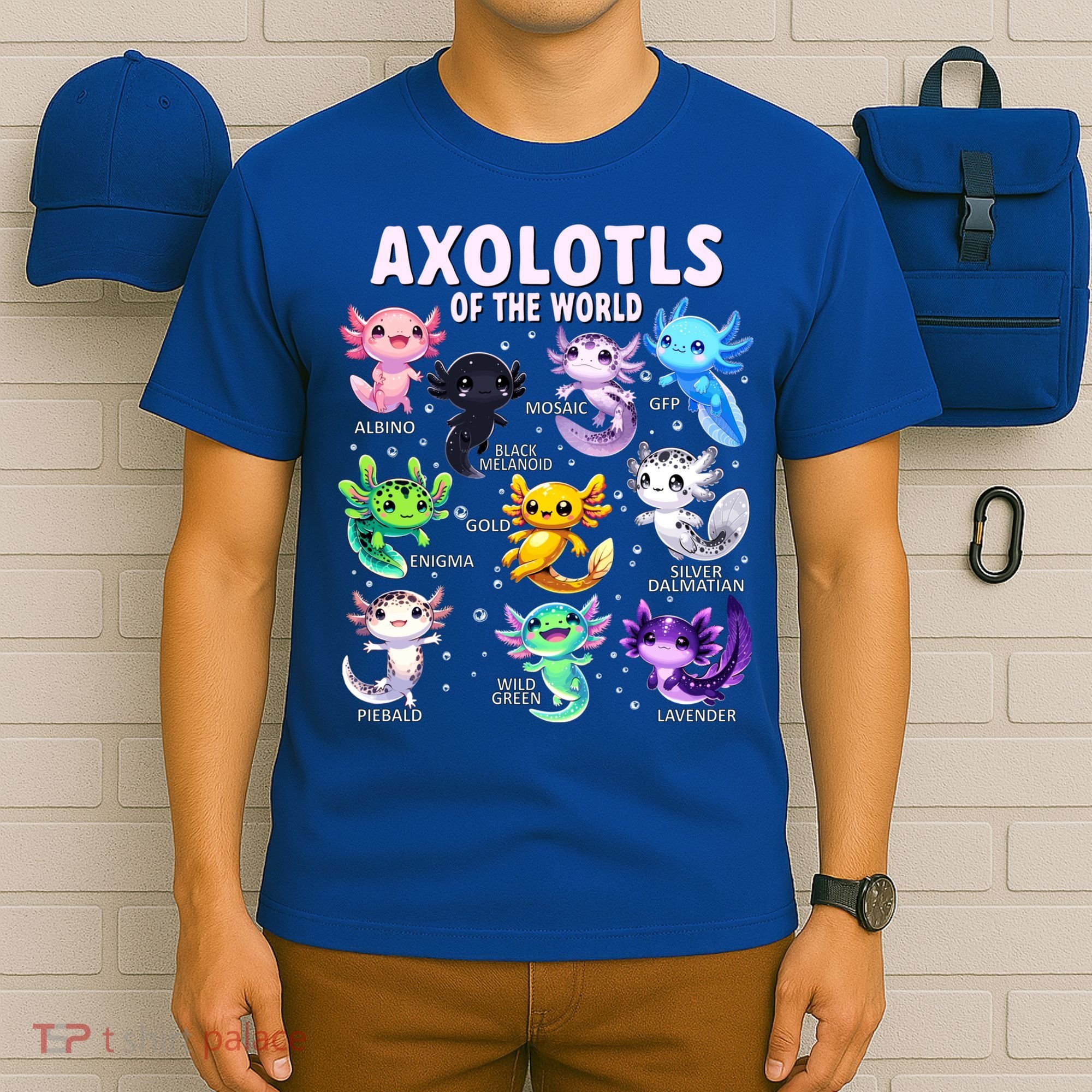 Axolotl Kawaii Axolotls Of The World Axolotl Animals T-Shirt