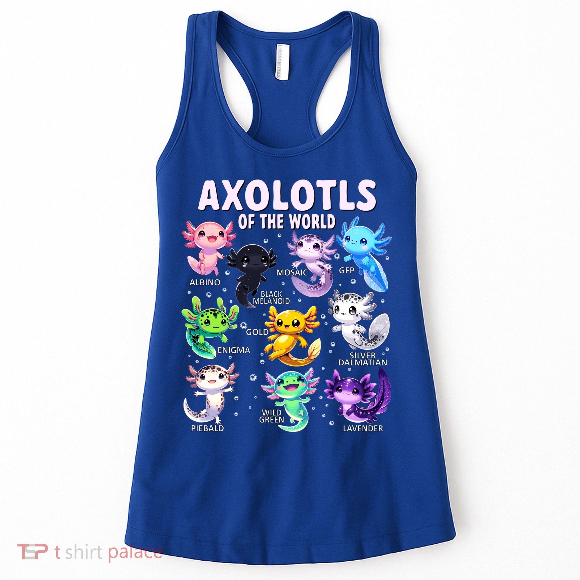 Axolotl Kawaii Axolotls Of The World Axolotl Animals Women's Tank Top