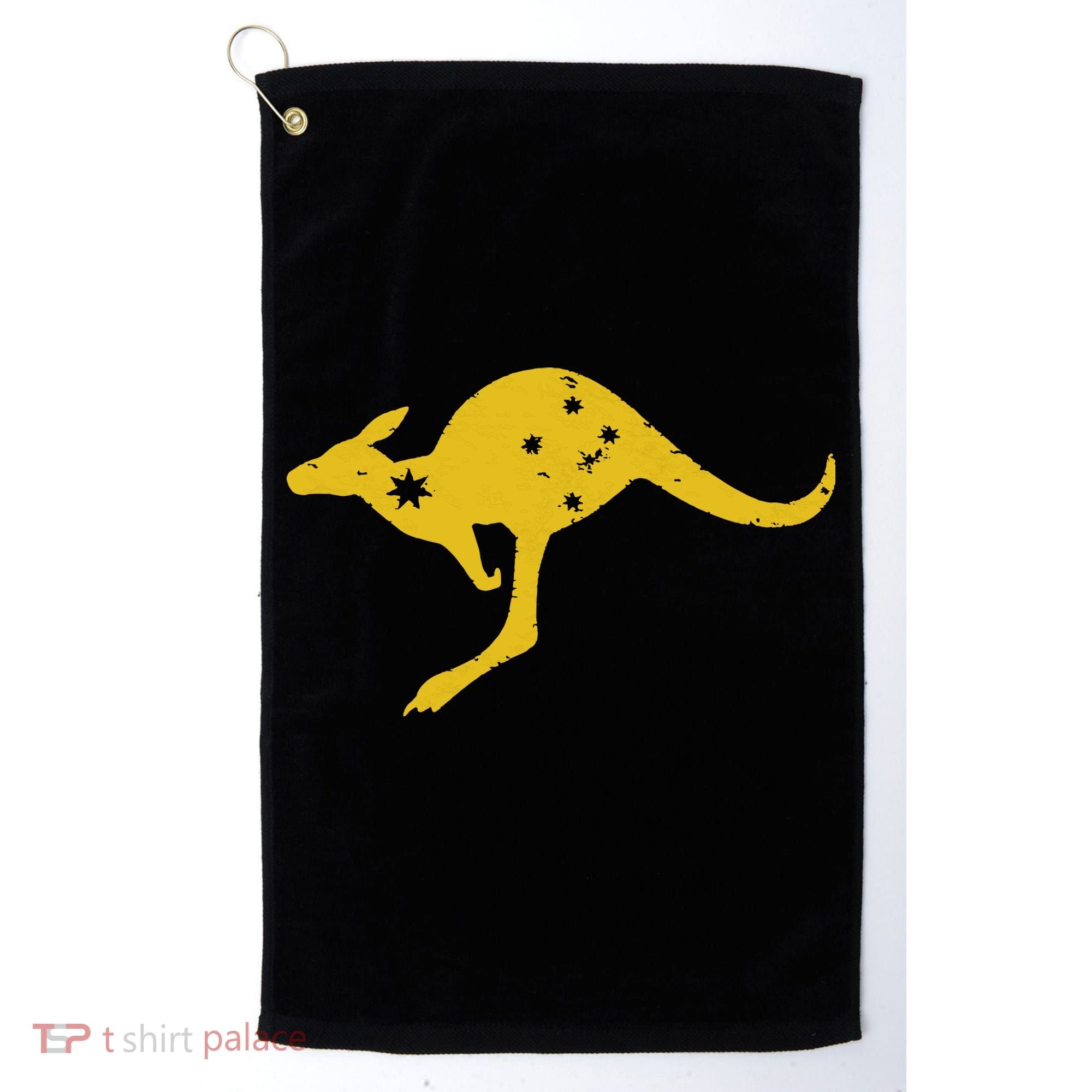 AUSTRALIA KANGAROO AUSSIE ROO FLAG ROUNDEL SPORTS MILITARY Golf Towel
