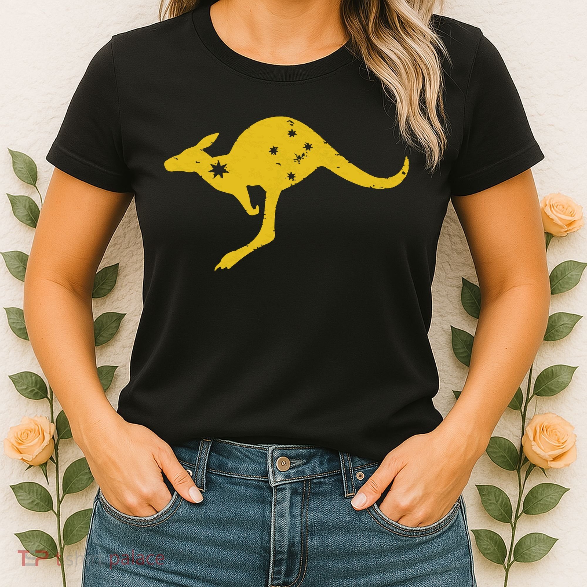 AUSTRALIA KANGAROO AUSSIE ROO FLAG ROUNDEL SPORTS MILITARY Women's T-Shirt