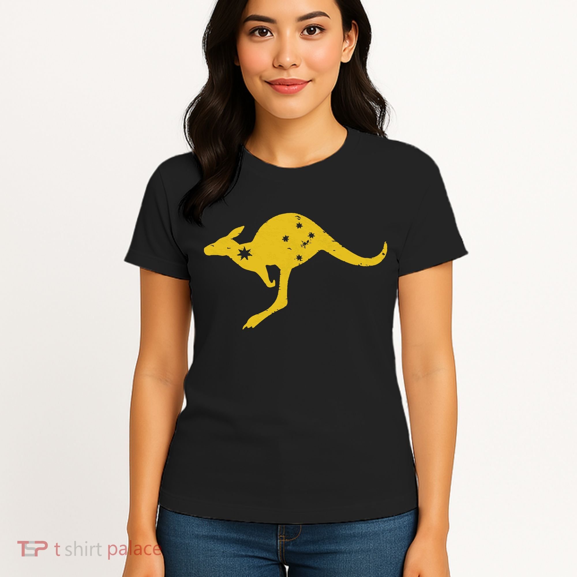 AUSTRALIA KANGAROO AUSSIE ROO FLAG ROUNDEL SPORTS MILITARY Women's T-Shirt