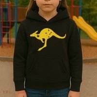 AUSTRALIA KANGAROO AUSSIE ROO FLAG ROUNDEL SPORTS MILITARY Kids Hoodie thumb 3