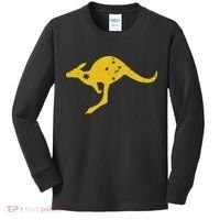 AUSTRALIA KANGAROO AUSSIE ROO FLAG ROUNDEL SPORTS MILITARY Kids Long Sleeve Shirt thumb 0