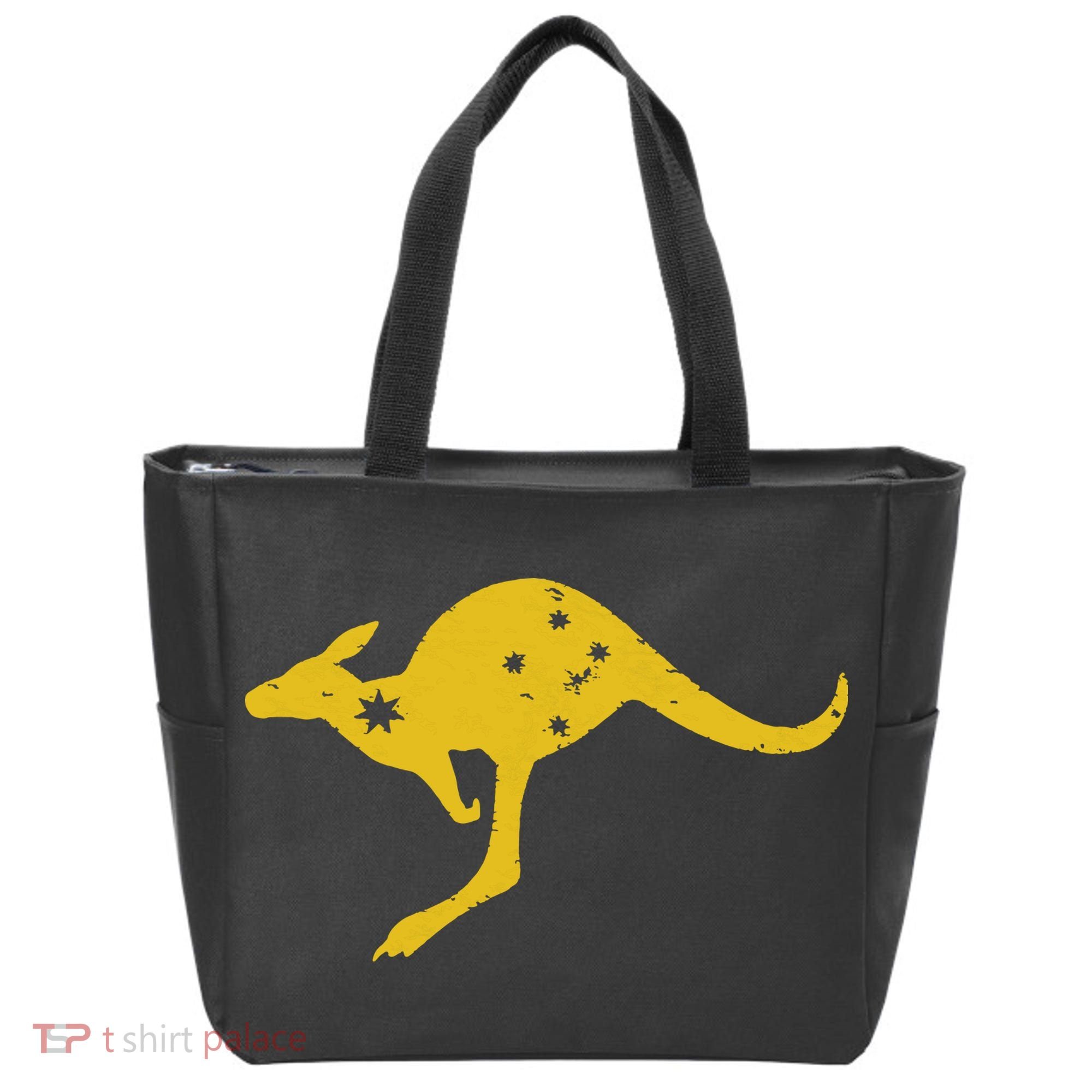 AUSTRALIA KANGAROO AUSSIE ROO FLAG ROUNDEL SPORTS MILITARY Tote Bag