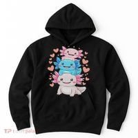 Axolotl Kawaii Anime Cute Axolotls Hoodie thumb 0
