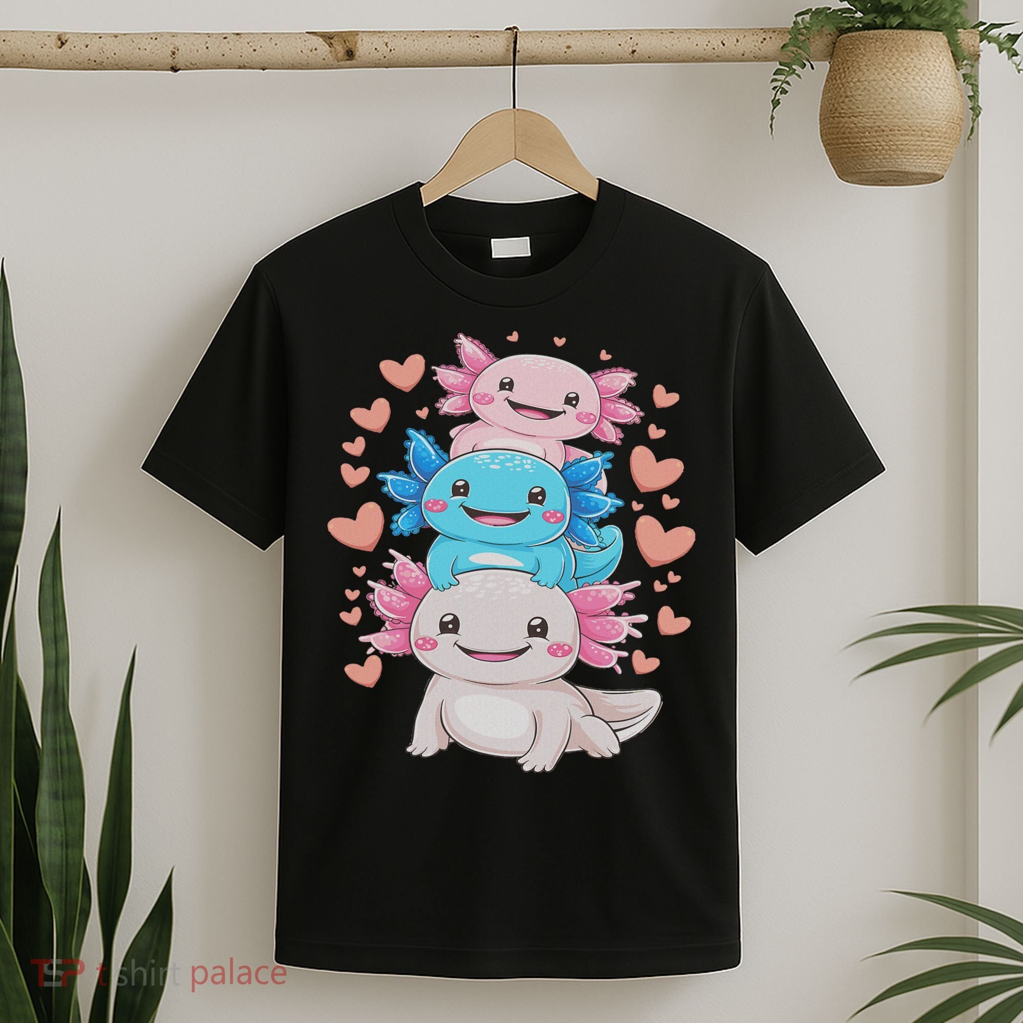 Axolotl Kawaii Anime Cute Axolotls T-Shirt