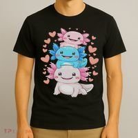 Axolotl Kawaii Anime Cute Axolotls T-Shirt thumb 3