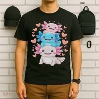 Axolotl Kawaii Anime Cute Axolotls T-Shirt thumb 6