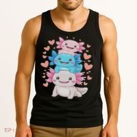 Axolotl Kawaii Anime Cute Axolotls Tank Top thumb 3