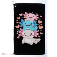 Axolotl Kawaii Anime Cute Axolotls Golf Towel thumb 0