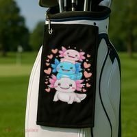 Axolotl Kawaii Anime Cute Axolotls Golf Towel thumb 2