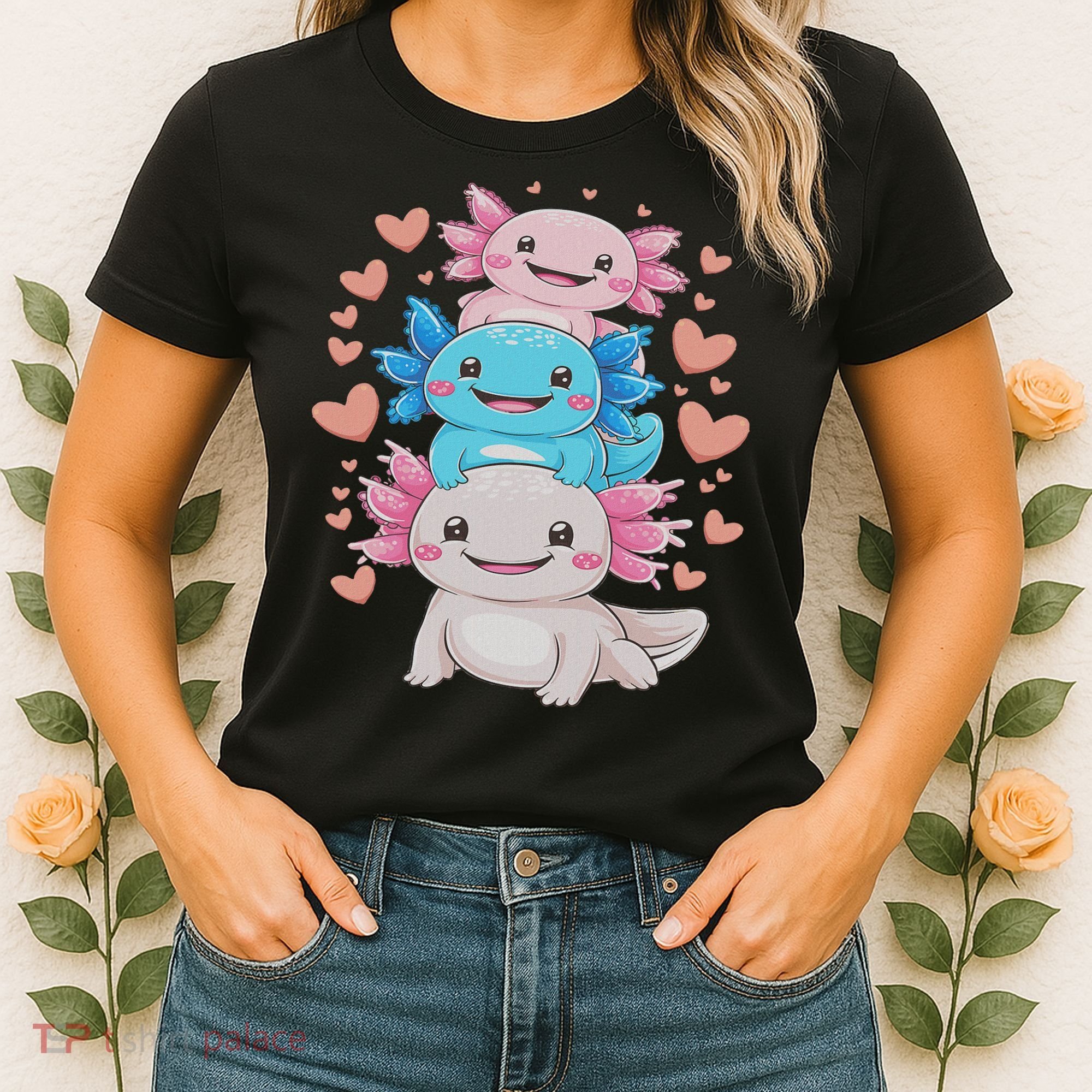 Axolotl Kawaii Anime Cute Axolotls Women's T-Shirt