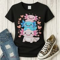 Axolotl Kawaii Anime Cute Axolotls Women's T-Shirt thumb 3
