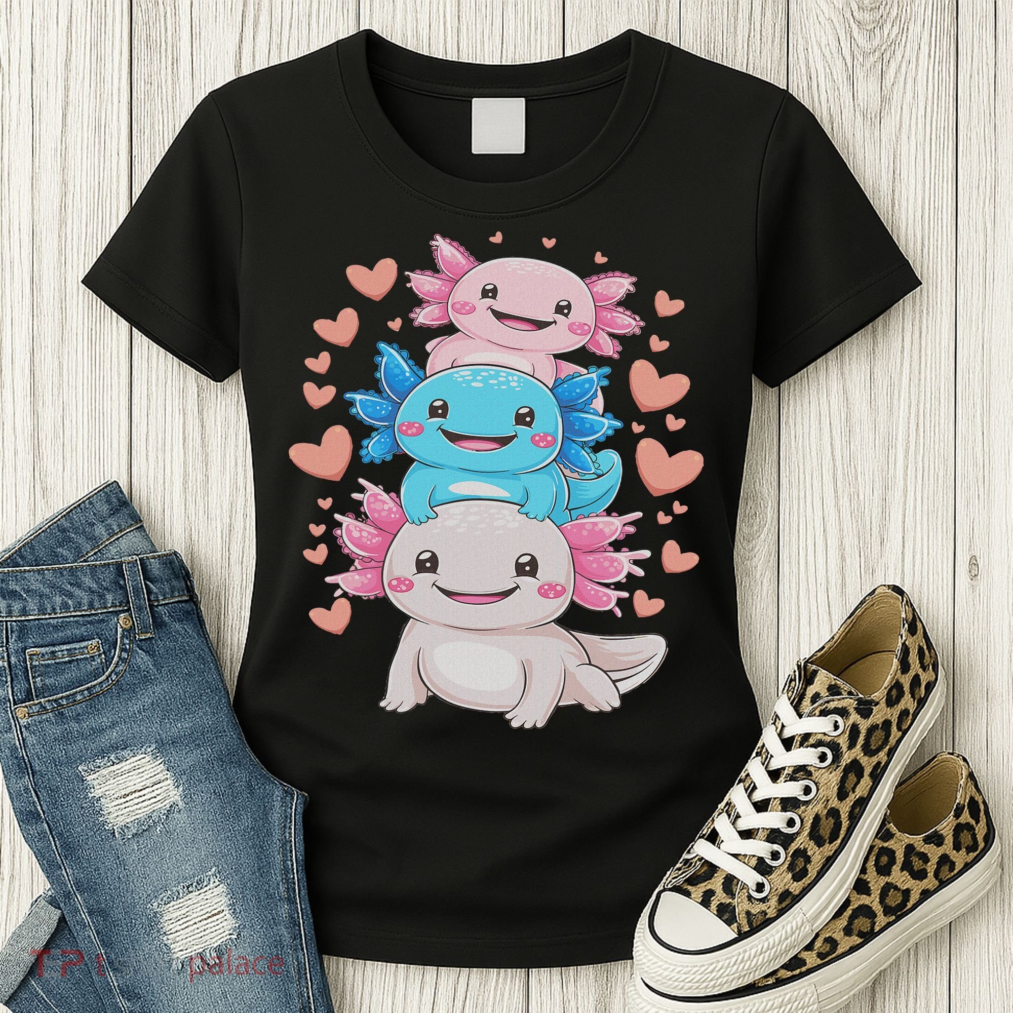 Axolotl Kawaii Anime Cute Axolotls Women's T-Shirt