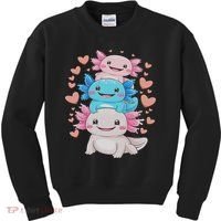 Axolotl Kawaii Anime Cute Axolotls Kids Sweatshirt thumb 0