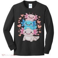 Axolotl Kawaii Anime Cute Axolotls Kids Long Sleeve Shirt thumb 0