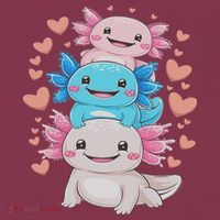 Axolotl Kawaii Anime Cute Axolotls 16oz Travel Tumbler thumb 2