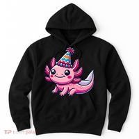 Anime Kawaii Axolotl Birthday Party Hat Hoodie thumb 0