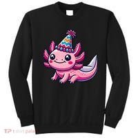 Anime Kawaii Axolotl Birthday Party Hat Sweatshirt thumb 0