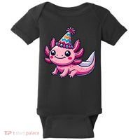 Anime Kawaii Axolotl Birthday Party Hat Baby Bodysuit thumb 0