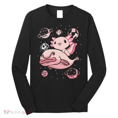 Axolotl Kawaii Blobfish Long Sleeve Shirt