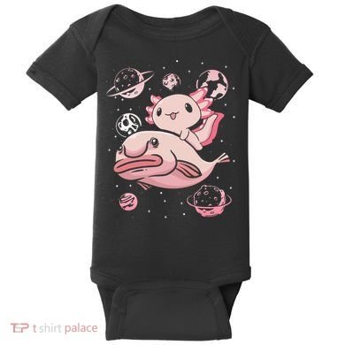 Axolotl Kawaii Blobfish Baby Bodysuit