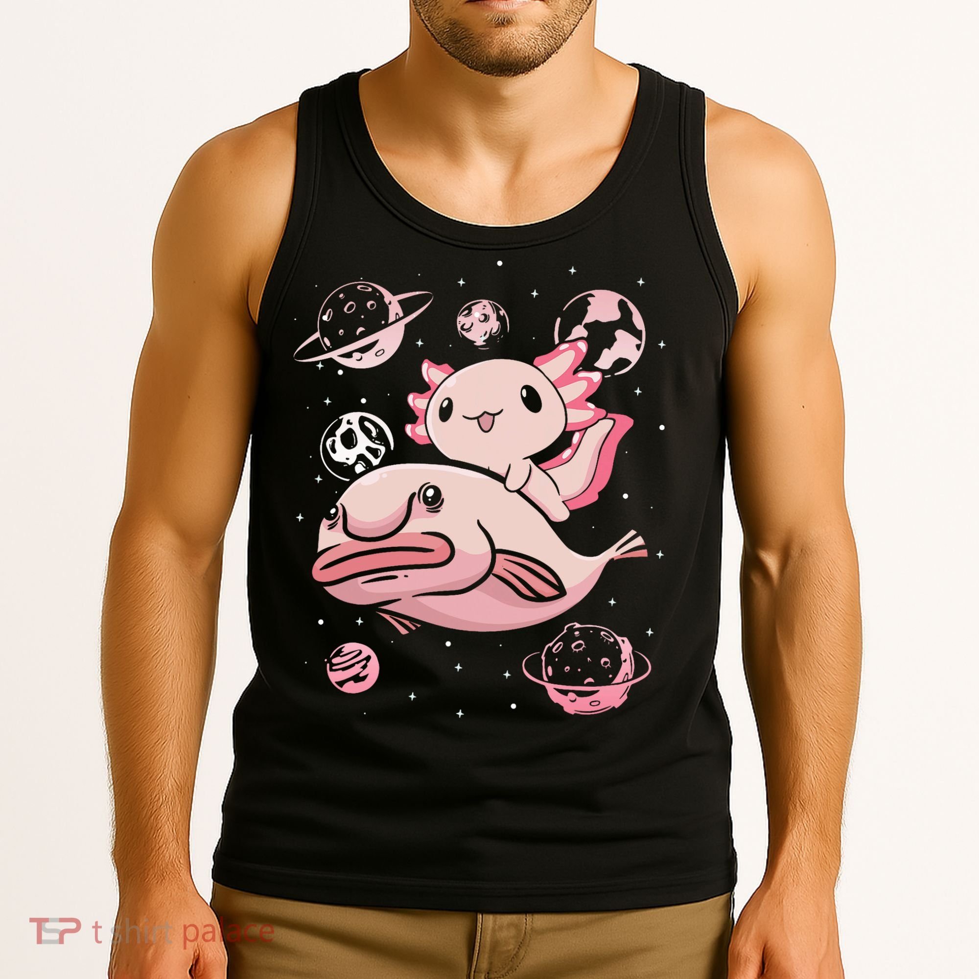 Axolotl Kawaii Blobfish Tank Top