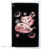 Axolotl Kawaii Blobfish Golf Towel thumb 0