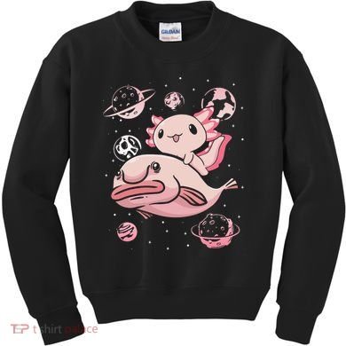 Axolotl Kawaii Blobfish Kids Sweatshirt