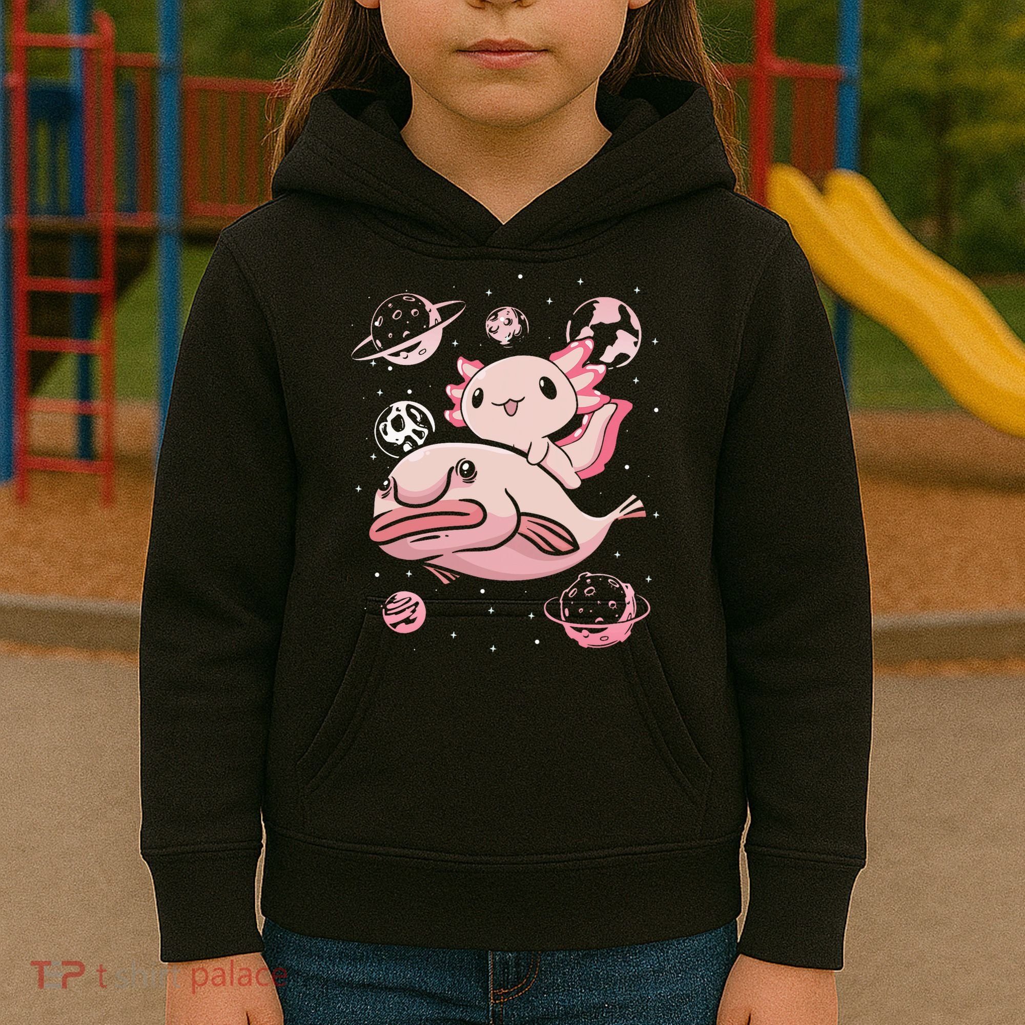 Axolotl Kawaii Blobfish Kids Hoodie