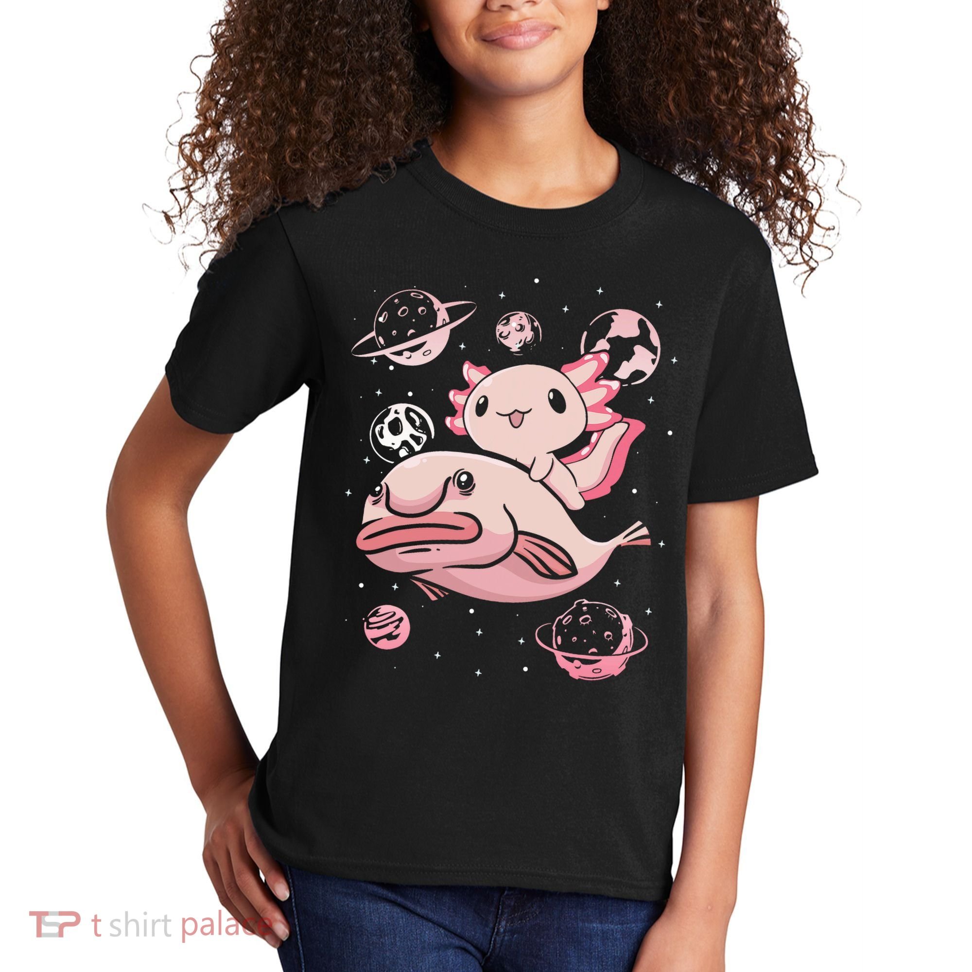 Axolotl Kawaii Blobfish Kids T-Shirt