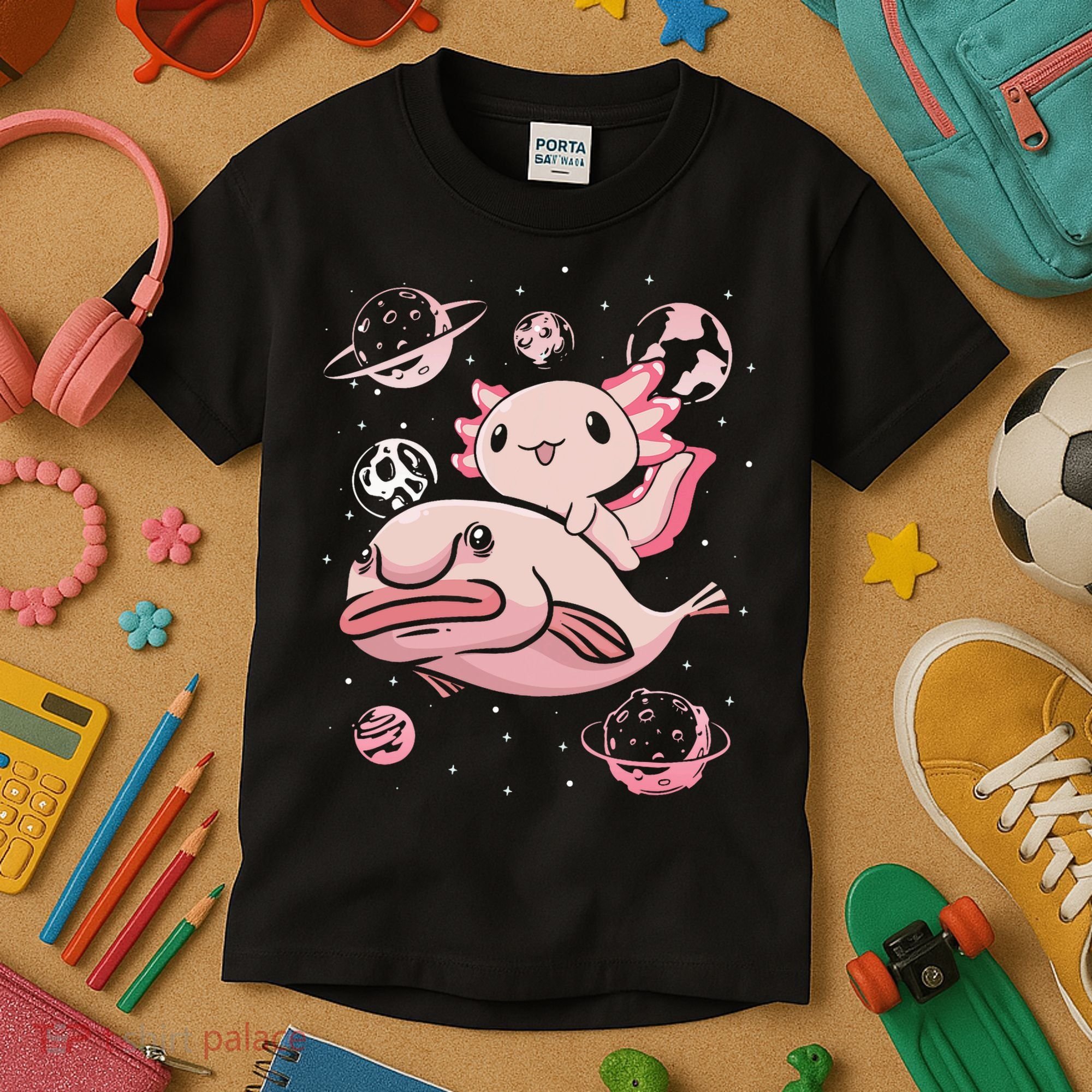 Axolotl Kawaii Blobfish Kids T-Shirt