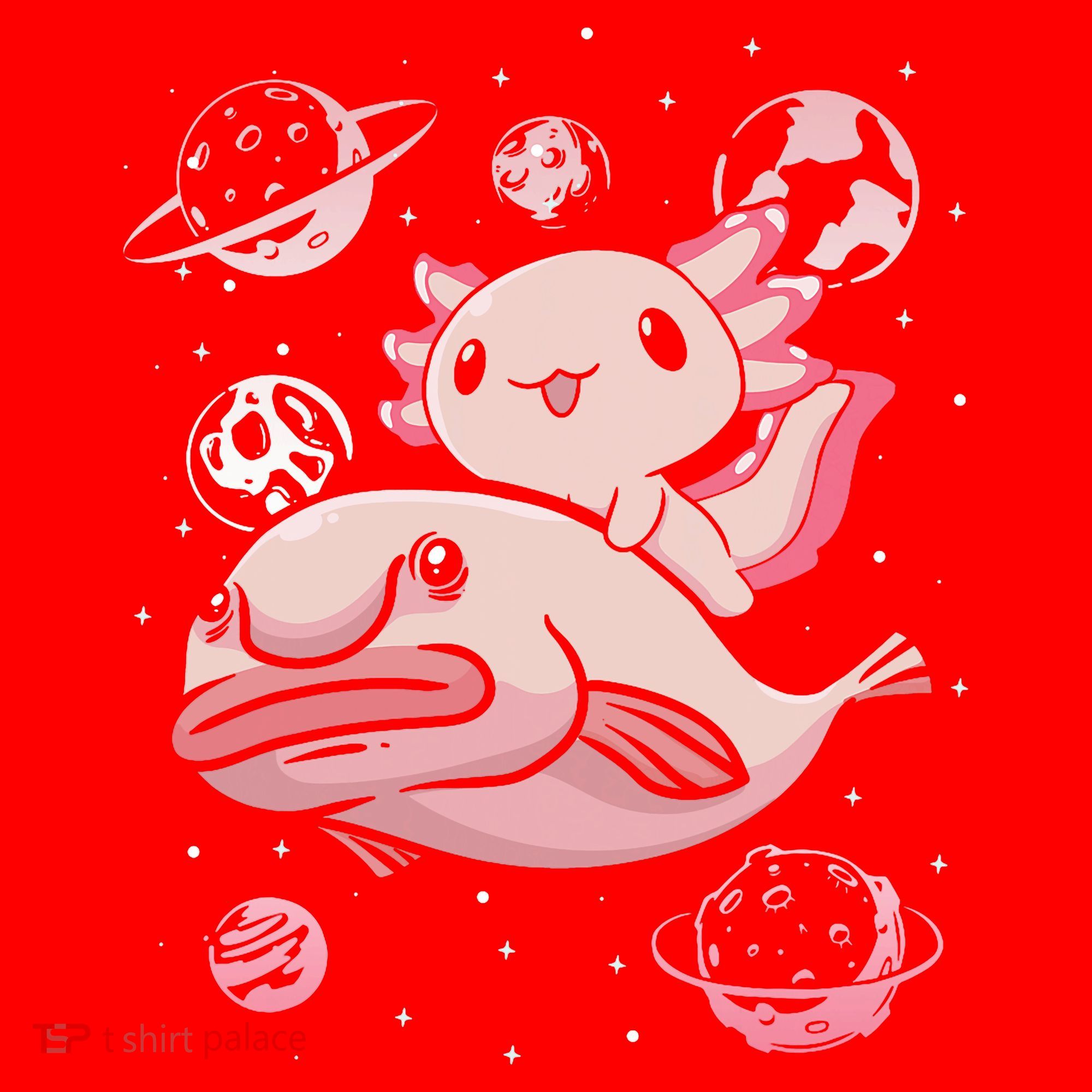 Axolotl Kawaii Blobfish Santa Hat