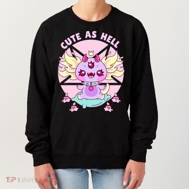 Axolotl Kawaii Baphomet Pastel Goth Cute Creepy Nu Goth  Women's Sweatshirt