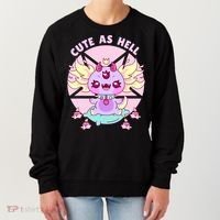 Axolotl Kawaii Baphomet Pastel Goth Cute Creepy Nu Goth  Women's Sweatshirt thumb 0